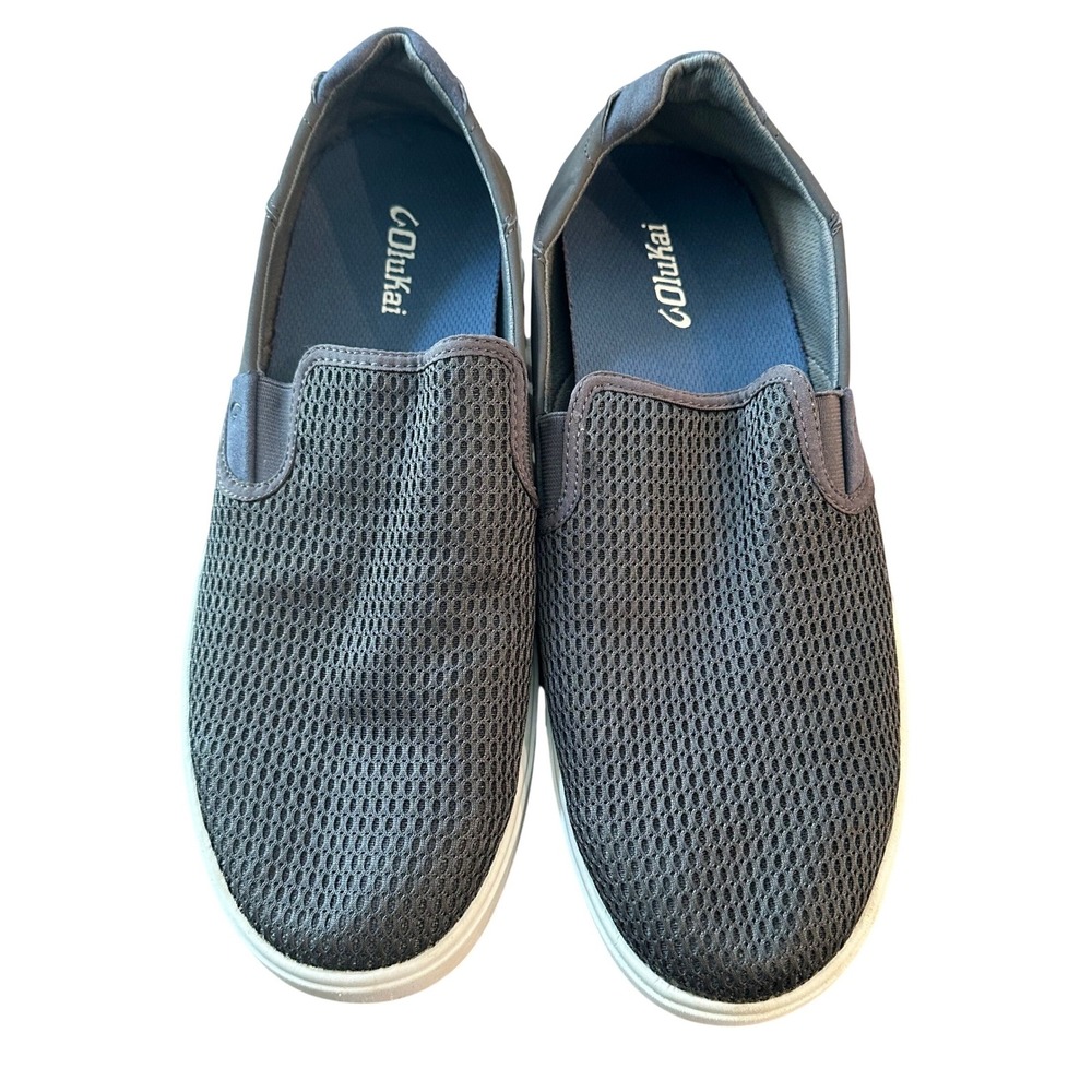 OluKai Lae'ahi Men's Size 12 Grey‎ Mesh Slip On Sneakers Pavement 10443-PVPV